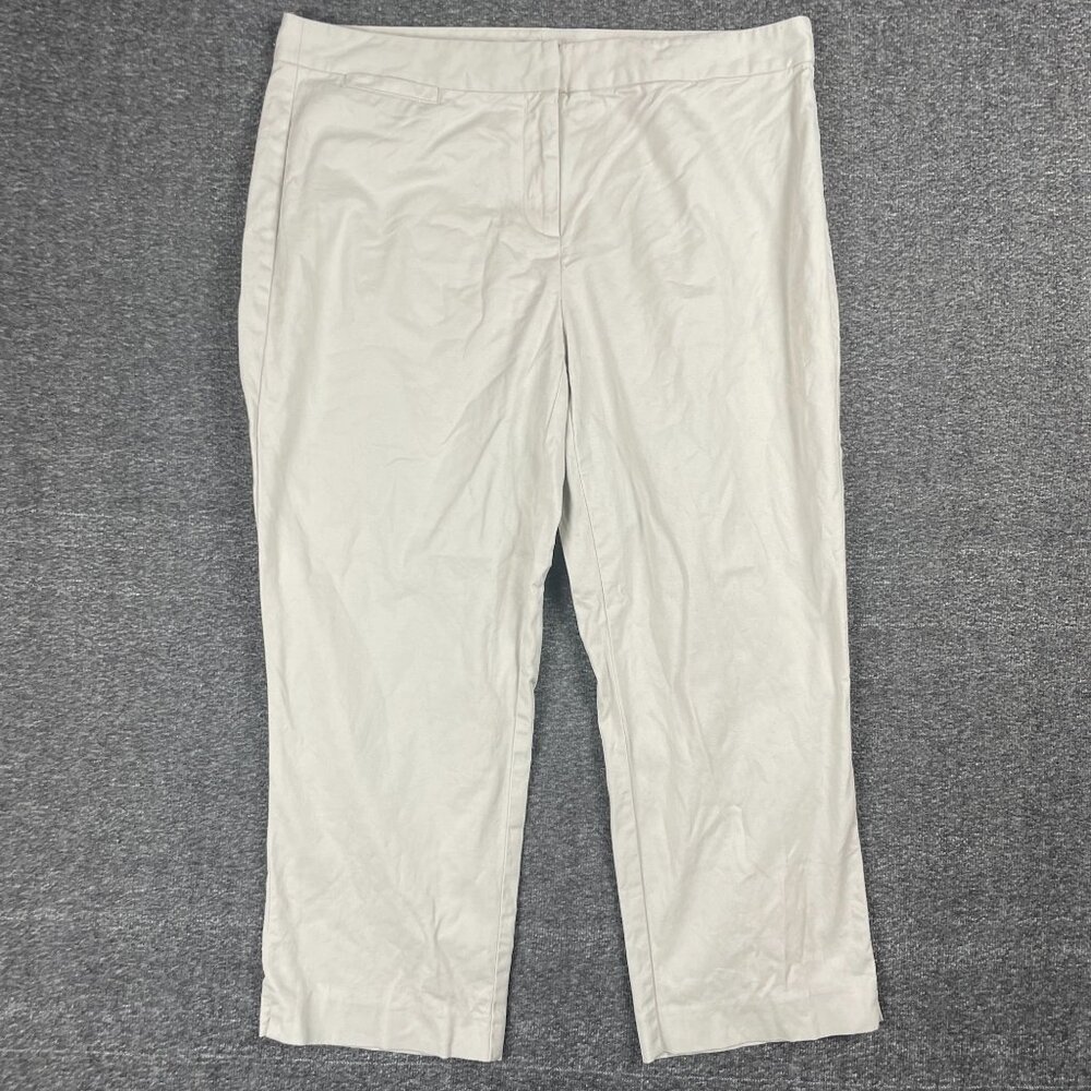 J Jill Capri Pants Womens Size 10 Career Capsule Everyday Casual Minimal Stretch